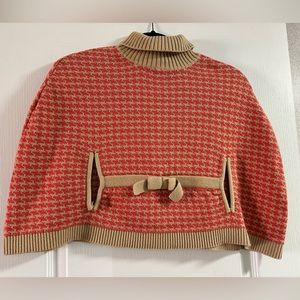 Janie and jack HOUNDSTOOTH SWEATER CAPE
